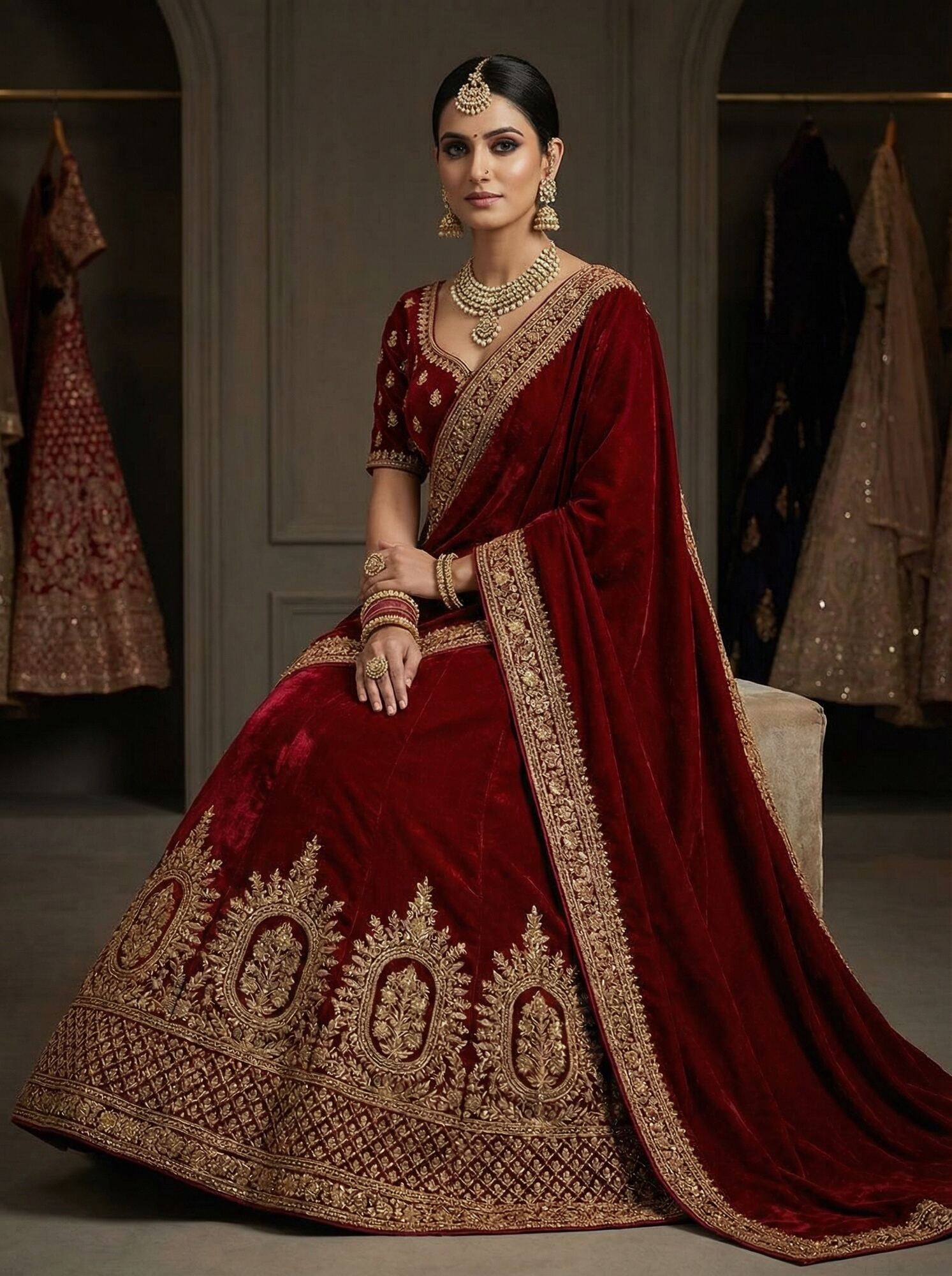 Red bridal lehenga and festive wear inspiration